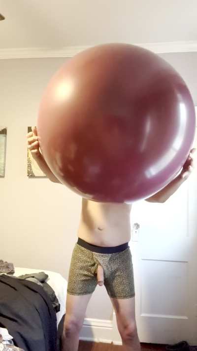 Clearly enjoying this 36” balloon… 😏