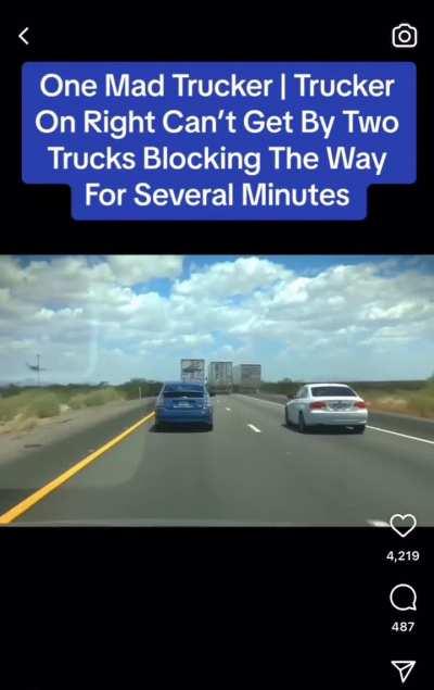 Thoughts??? Personally I think everyone involved is wrong. I would NEVER pass on the shoulder in a semi truck