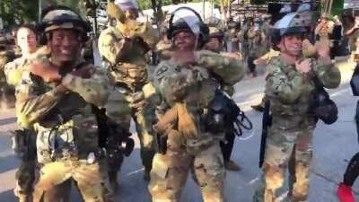 The Georgia National Guard dancing the 