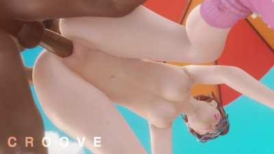 D.va at the beach (Croove) [Overwatch]