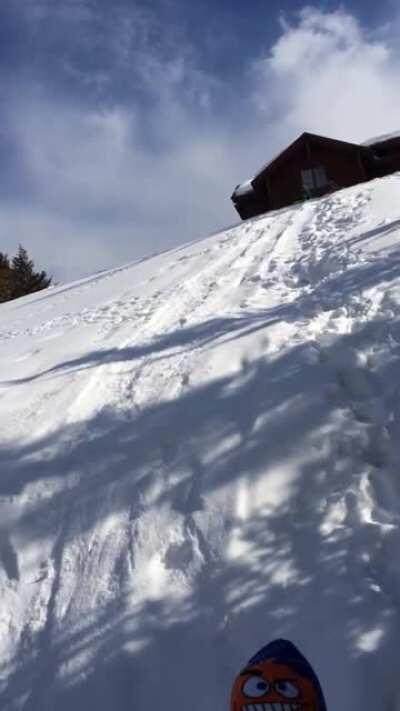 A memorable sledding day from 2012