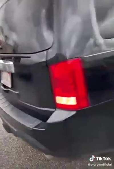 Trying to drive off after hitting someone