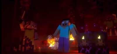 The new Nether update trailer, but at Doom’s gate is playing