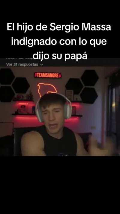 El hijo de Sergio Massa indignado con lo que dijo su papá
