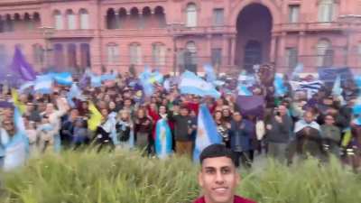 Casa Rosada en el Banderazo Nacional en apoyo al presidente Mile 21/09/25