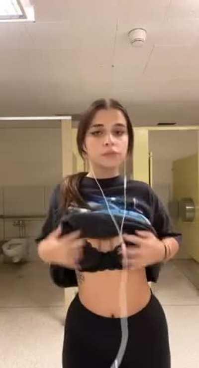 I just couldn't resist showing my body, had to go to the school toilet quickly haha... wish you were here with me