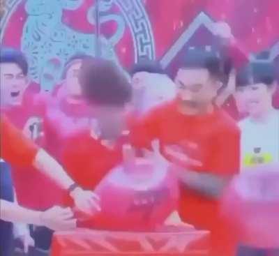 Gave her a helping hand LOL