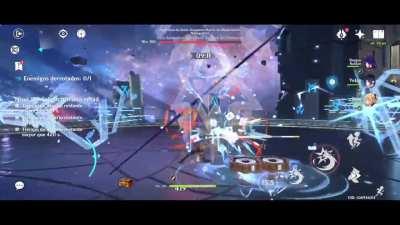 Dehya can't take down the totems of the Dorito boss S.I.M.O.N. , because she forces you to hit the invisible boss, dealing no dmg.