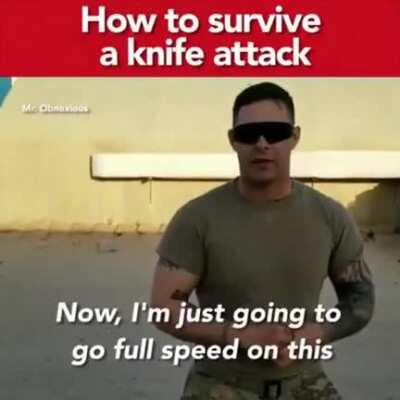 How to survive a knife attack
