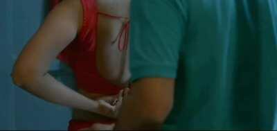 Mrunmayee Deshpande's steamy scene. The water droplets on her dusky bare back make her look sexy as hell.