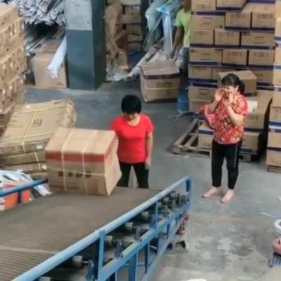 Sometimes it's not the shipping that takes so long, but the trip up the conveyor belt!