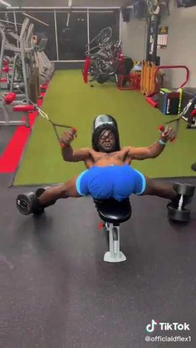 This guy working on his.... what is he working on?