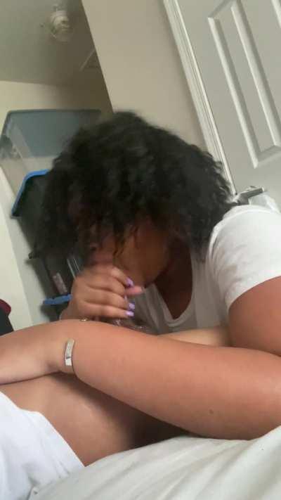 My step brother dared me to blow him 🥵