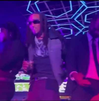 Durk with meek, Travis and quavo at jay zs party last night