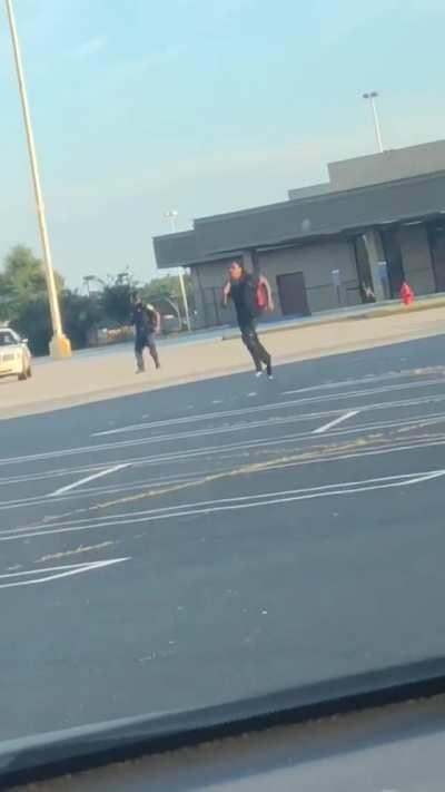 Stopping a mall thief.