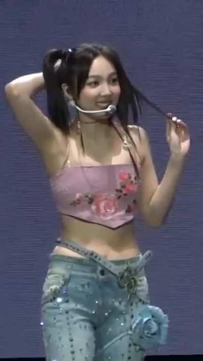 Sexy Nayeon pits and tummy with pigtails