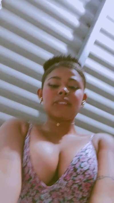 Daddy cant stop staring at my tits, will he suck them?