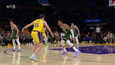 [Highlight] Austin Reaves breaks Giannis's ankles and takes it all the way to the cup to lay it in