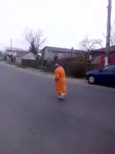 Thugs Abuse Eldery Woman in Public.