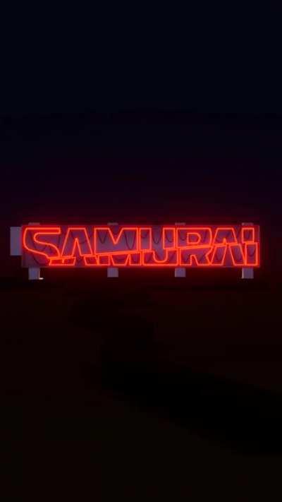 As requested I re-rendered the samurai neon sign to use as livewallpaper on your phone