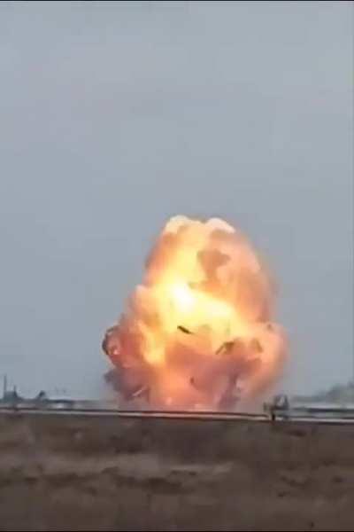 UA POV 2 Ukranian Su-25M1K attack Russian positions, both get shot down, one pilot visibly ejects but tragically both of them were killed. Kherson region [24.02.2022]