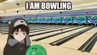 Lain is bowling