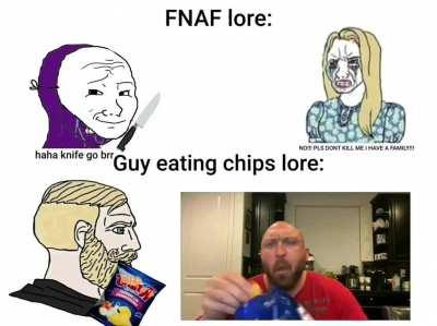 Guy eating chips lore: