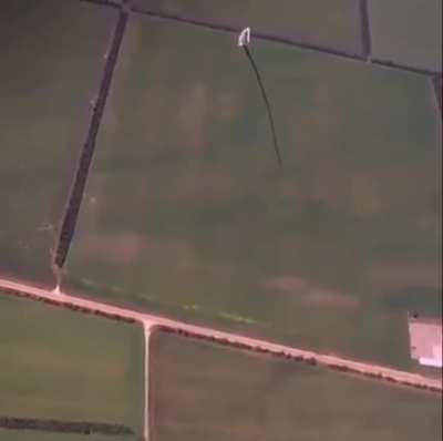 Drone getting hit by a missile