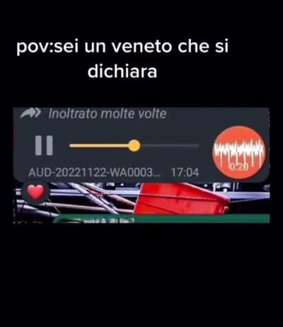 Da sentire tutto, mi raccomando!! (È veneto, quindi va fatto..)