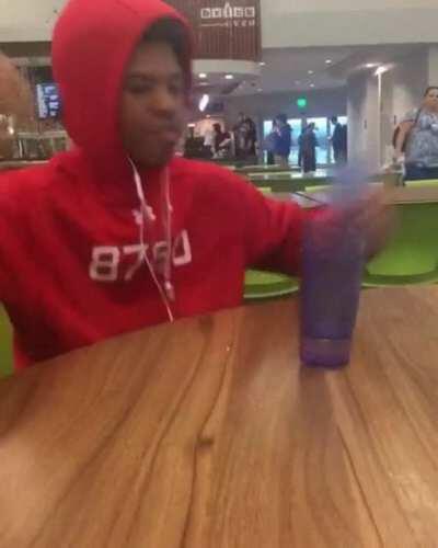 Forget bottle flipping, this is impressive.