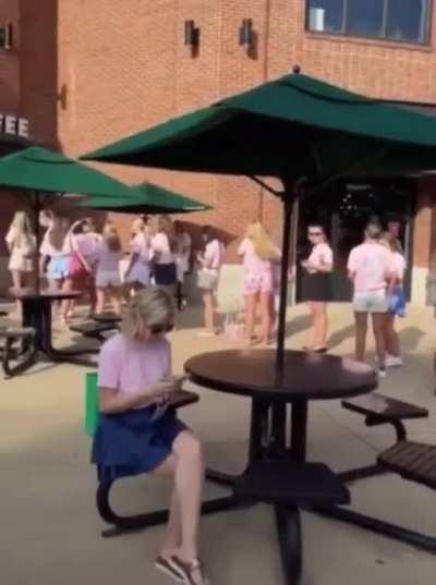 Ah yes. Gotta have that Starbucks, no matter how long the wait.