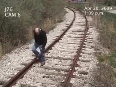 Man gets hit by train...