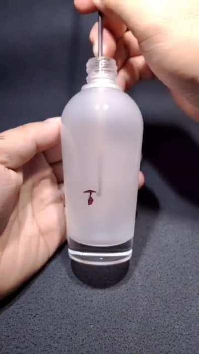 Painting inside a bottle
