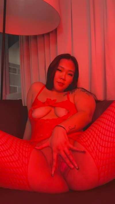 Spreading my lips opened for you