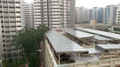 from the window of a housing estate