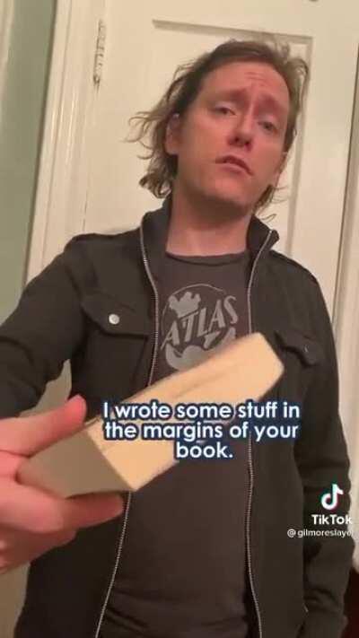 Found this on Tiktok. The thoughtful things Jess wrote in the margins of Rory’s book.