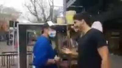 Ezequiel Guazzora siendo domado