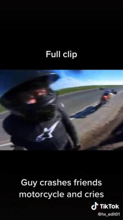 CHAD DOESN'T CARE ABOUT HIS BIKE, ONLY ABOUT HIS FRIEND'S WELL BEING!