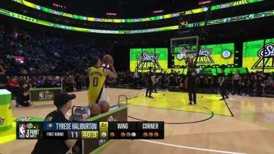 [Highlight] Tyrese Haliburton on fire as he unlocks $300k for the NBA Foundation by scoring 31 points in the 2023 Starry 3-Point Contest