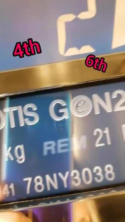 My mum's workplace lift seems to be having an aneurysm...