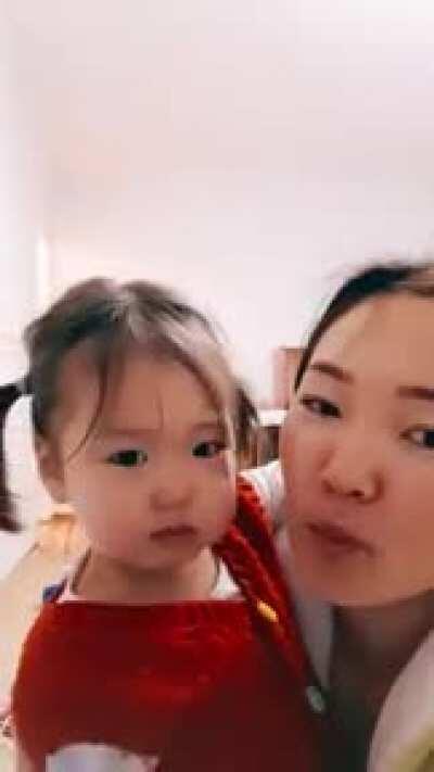 Mom's getting cheeky again