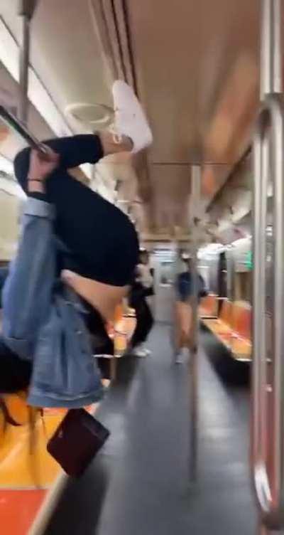 HMC I'm practicing my gymnastics...