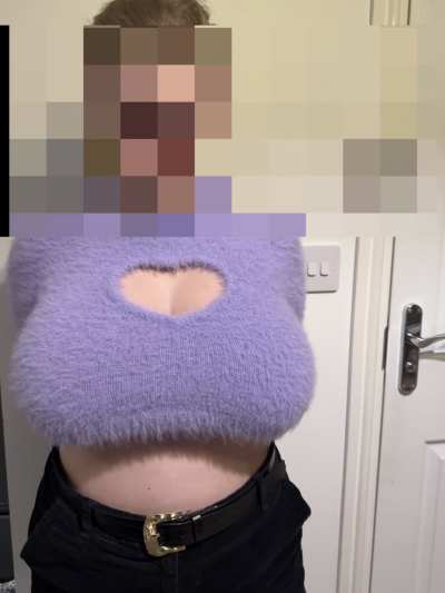 Do you like watching me play with my tits and drop them out of this cute cutout top?