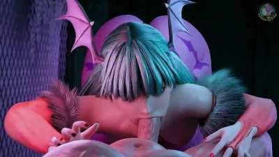 Morrigan blowjob (MaidenMasher) [Darkstalkers]
