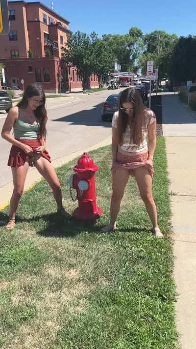 Bathrooms right behind us, but we pissed on the fire hydrant for y’all