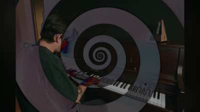 Ethan playing the piano.