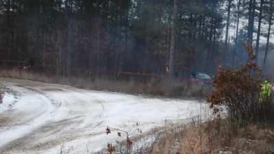 WCGW standing in the worst possible spot during a rally race