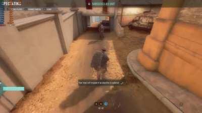 Internal Affairs Officer ordering Insurgent to get down on the ground LIVE.