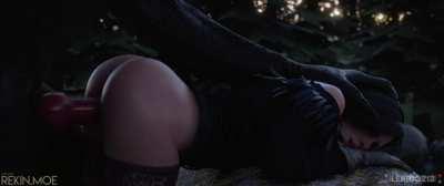 Imagine when Yennefer realizes she’s going to get knotted and bred (Rekin3D)