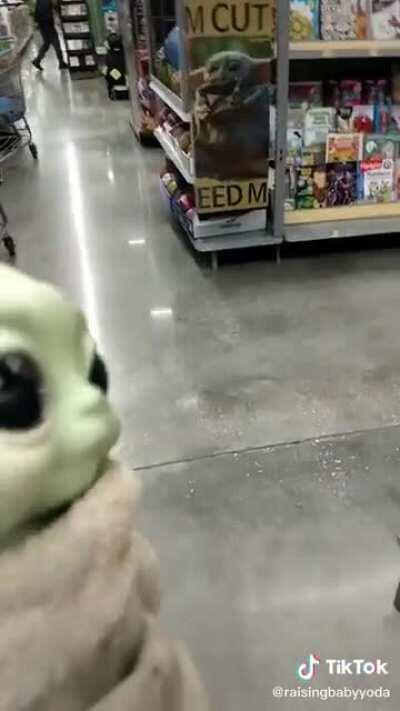 A grown adult having playtime in public